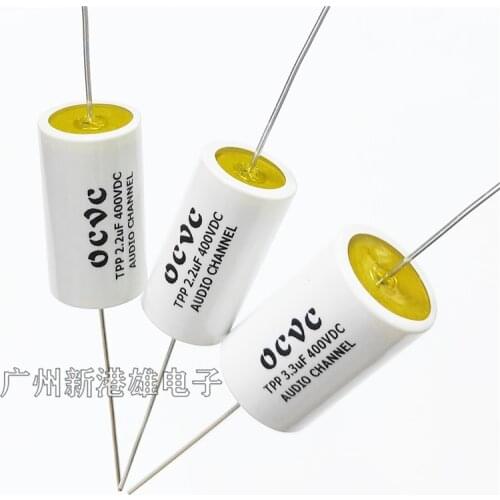 2pcs - 1LOT non inductive axial capacitor polypropylene audio treble 1.5 / 2.2 / 2.7 / 3.3 / 3.9 / 4.7uf400v