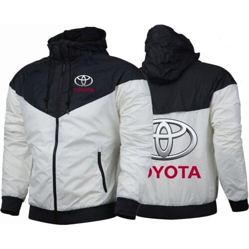 2021 Summer Toyota Car Logo Designer Mens Sports Zipper Patchwork Harajuku Jackets Punk Sweatshirts Cardigan Streetwear Hoodies