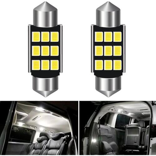 2x LED C5W CANBUS Bulb Error Free Festoon 36mm Car Interior Lights Dome Lamp For Hyundai Accent Sonata Santa fe Tucson Elantra