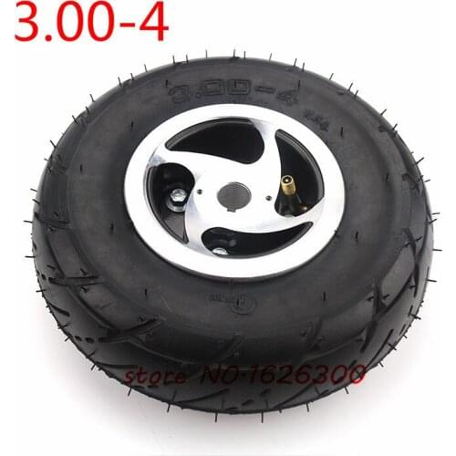 3.00-4 tyre wheel 10 inch tire and inner tube +4 inch alloy rims hub for electric scooter Gas scooter bike motorcy good quality