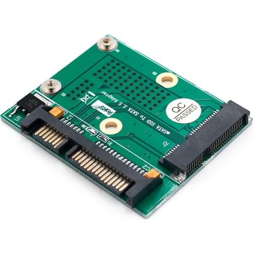 MSATA to SATA 2.5" Adapter Converter Card SSD Metal Extension Bracket 3.3V LED Computer Components for Full-Mini Half-Mini Card