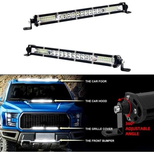 Car LED Light Bar Combo Spot Flood Driving Work Light Ultra Slim 10'' 20'' 30'' 12V 24V For ATV Off-road 4x4 Jeep Trucks Tractor