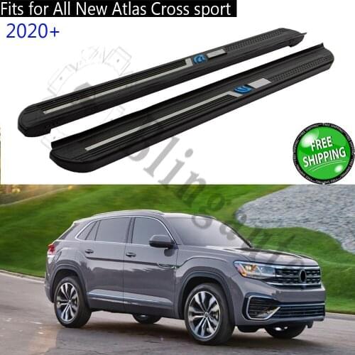 Running board fits for V.olkswagen All new Atlas Cross sport 2020 side steps nerf bar car pedal side stairs side bar 2PCS