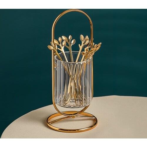 Household Stainless Steel Fork Fruit Fork Storage Dining Table Kitchen Decor Small Spoon Chopsticks Storage Box Home DecorationF