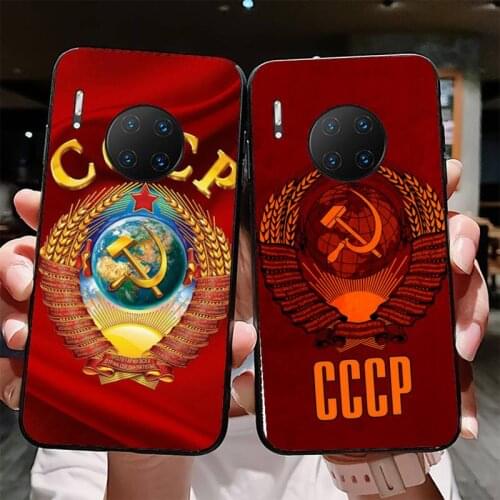 YNDFCNB USSR Flag Soviet Union CCCP Phone Case for Huawei Mate 20 10 9 40 30 lite pro X Nova 2 3i 7se