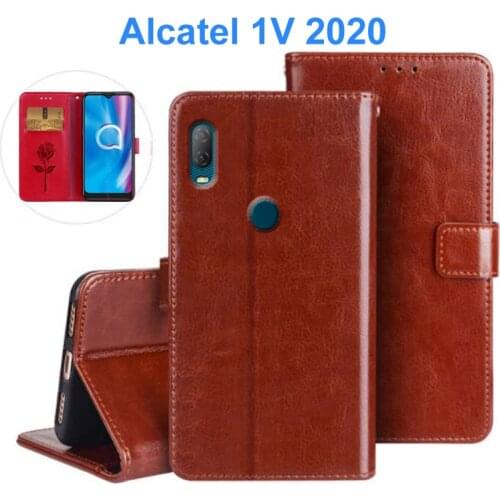 For Alcatel 1V 2020 чехол Phone Case 5007U 5007A PU Leather Flip Case Stand Capa For Alcatel 1V 2020 Funda Protect Wallet Cover