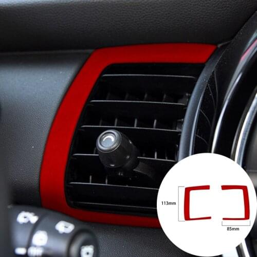 For BMW MINI F55 F56 F57 2014-2020 Alcantara Suede Wrap Car Air Vent Outlet Panel Strip Cover Trim Stickers Internal Accessories
