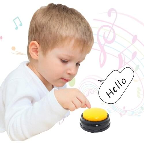 Recordable Talking Size Easy Carry Voice Recording Sound Button for Kids Interactive Toy Answering Buttons Party Noise Makers