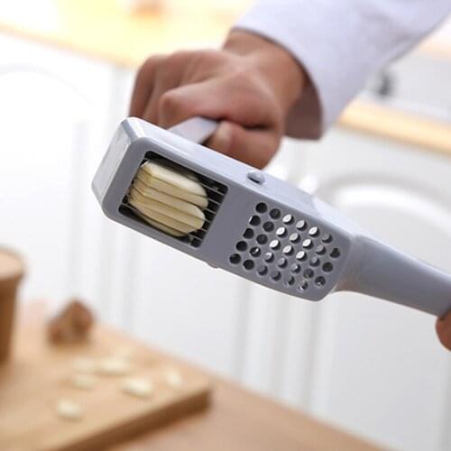 Dual-Purpose Manual Garlic Press Garlic Slicer Manual Crusher Vegetable Cutter Gadget Slicing Tools Kitchen Cooking Accessories