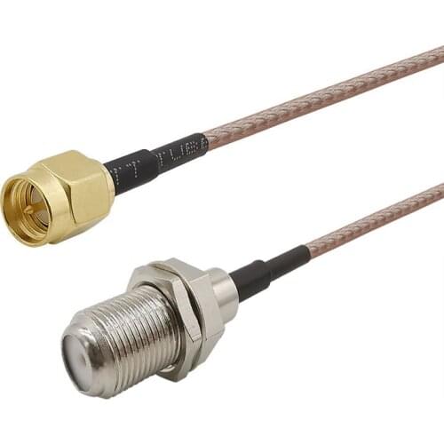 RG178 RF Pigtail Cable F female to SMA Male Coaxial RF extension Connector SMA F SMA M Adapter 7/10/15/20/30/50CM SMAJ to F