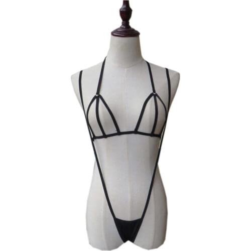 Micro bikini Sexy swimwear women swimsuit women biquini mini bikinis Triangle Hollow out String Dew point Halter Lace Rings Fun