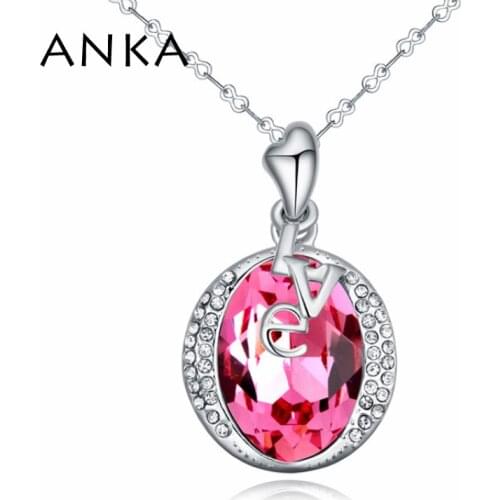 2020 New Sale Trendy Women Collier Austria Crystal Love Pendant Necklace Main Stone Crystals from Austria #109139