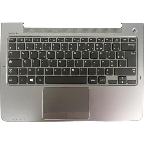 NEW French For Samsung NP530U3C NP530U3B NP535U3C NP540U3 NP532U3C NP532U3A FR laptop keyboard gray palmrest cover BA75-04043B
