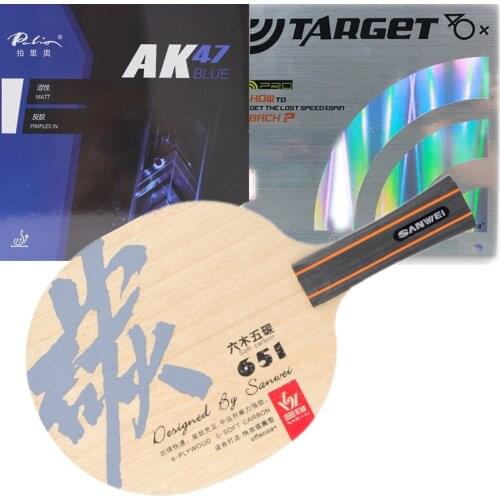 Sanwei 651 6wood 5 carbon OFF++ With Uropean Target Palio AK47 Table Tennis carbon Blade Ping Pong Racket Bat
