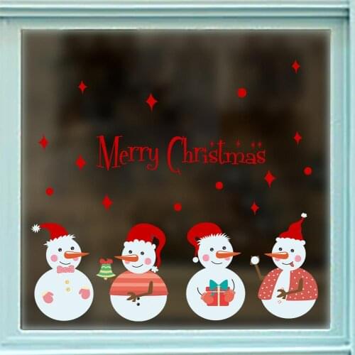 Christmas glass sticker shop window window decoration holiday decoration wall sticker removable Santa sticker