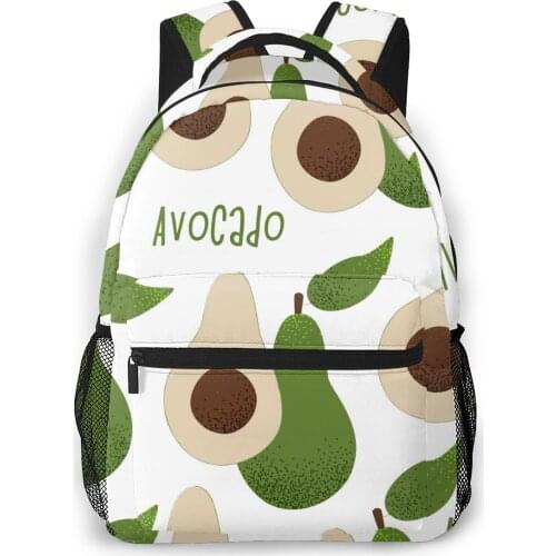 OLN Backpack Women Shoulder Bag For Teenage Girls Avocado Illustration Bagpack Female Ladies School Backpack