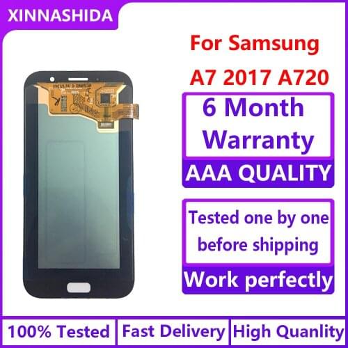 For Samsung Galaxy A7 2017 A720 A720F A720M LCDs Touch Screen Digitizer Assembly Replacement For A7 A720 LCD Screen