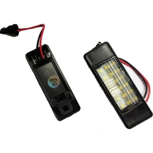 Car Flashing 1Set Car License Plate Lights Plastic for Nissan Qashqai X-Trail Juke Primera Bright Led Number Licence Plate Light