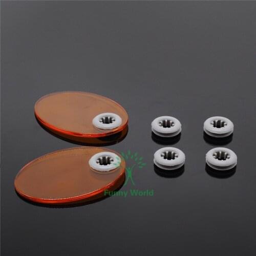 Dental Curing Light Shield Plate Shade Board Hood with 4pcs Silicone Insert Ring New