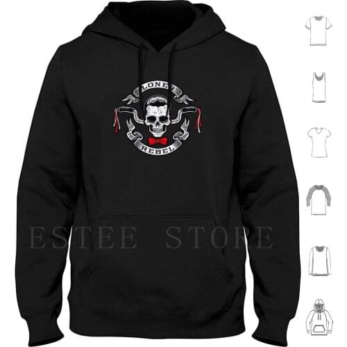The Rebel Rider Hoodies Long Sleeve Pee Wee Herman Pee Wee Pee Wees Big Adventure Motorcycle Motorcycle Gang Biker