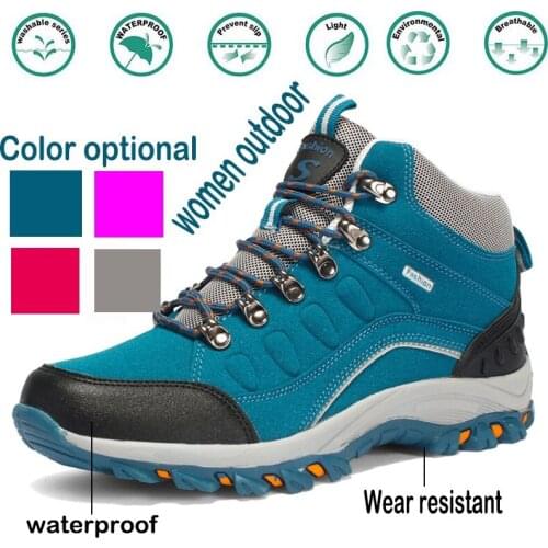 Outdoor Waterproof Hiking Boots Men Women Winter Shoes Walking Climbing Hiking Shoes Mountain Sport Boots Hunting Mens Sneakers