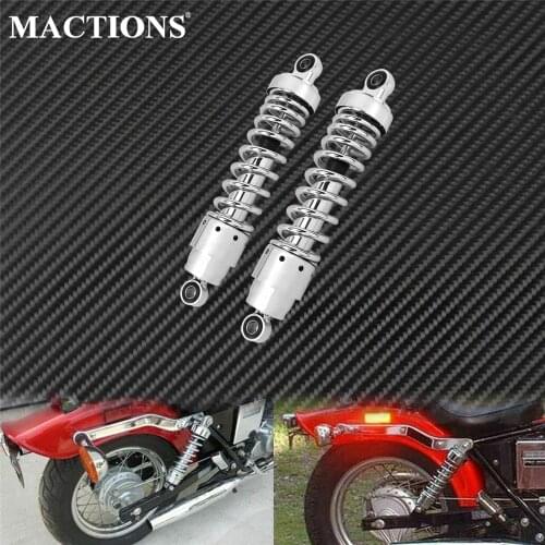 310mm Motorcycle Universal Rear Shock Absorber Aluminum Chrome 2PCS For Harley Touring Softail Road King Heritage For Honda