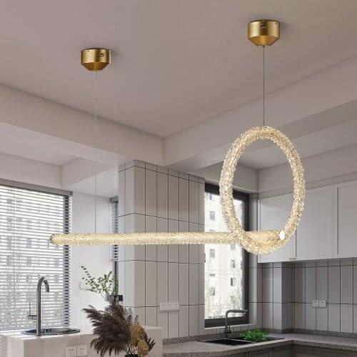 YOOGEE Creative Crystal Chandelier Light Restaurant Round Cristal Chandeliers for Living room LED Cristal Lustre