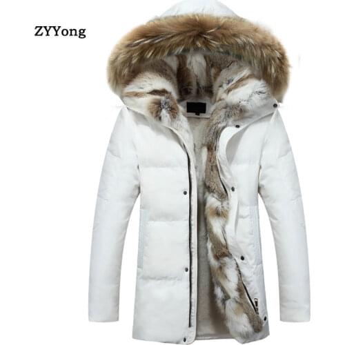 Green Winter Parka Coat Men Woman Down Jacket Clothing Hooded Fur Collar Thicken Warm Leisure Lovers Overcoat Clothes Outerwear