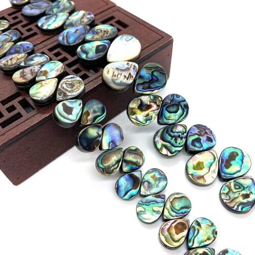 Natural Shell Beads Abalone Shell 10x14mm Water Drop Hole Punch for DIY Jewelry Making Bracelet Necklace Earrings Wholesale