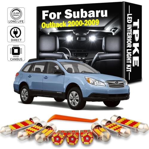 TPKE 10X Car Accessories LED Light Bulbs Interior Kit For 2000-2009 Subaru Outback Map Dome Trunk Door License Plate Light