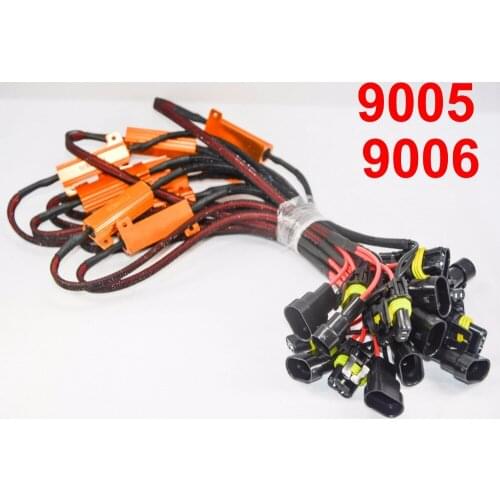 10x 50W 6ohm Gold Fuse LED Headlight Canbus Error Canceler H1 H7 H8 H9 H11 9005 9006 LED Decoder Load Resistor Anti-Hyper Flash