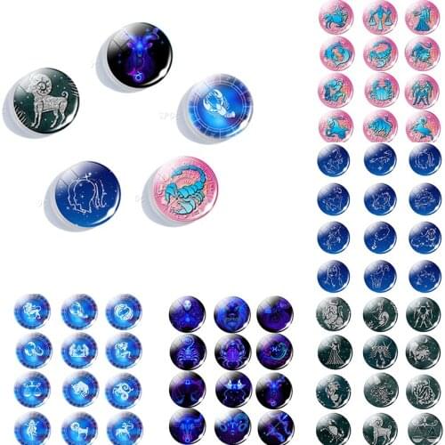 12Pcs Constellation Refrigerator Magnet 30Mm 12 Zodiac Refrigerator Magnet Leo Home Kitchen Decoration Products