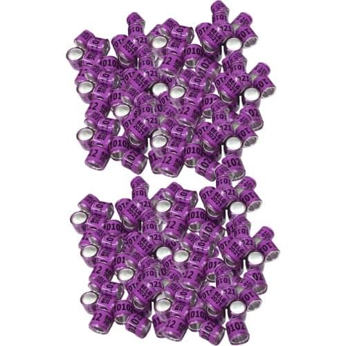 200Pieces 2021 Aluminium Racing Pigeon Leg Rings Bands 8mm Reusable