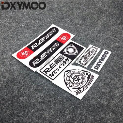 4 styles Motorcycle Car Window Oil Tank Sticker Decals for Mazda M3M5 RX7 RX8 RE