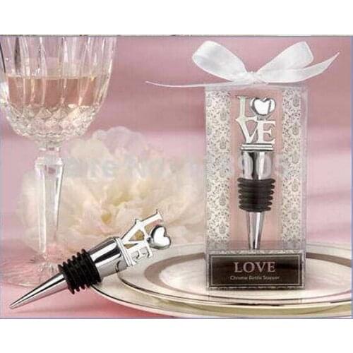 50pcs/lot Love Pourer Stopper Wine Bottle Wedding Favors