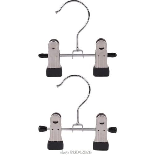 6Pcs Adjustable Stainless Steel Shoe Rack Pants Folder Boot Hanger Holder Portable Travel laundry Hook N24 20 Dropship
