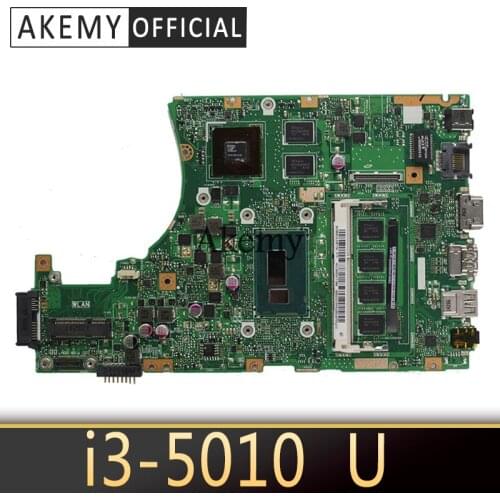 Akemy X455LD Motherboard i3-5010U For ASUS X455L X455 Y483L W419L W409L Laptop motherboard X455LD Mainboard X455LD Motherboard