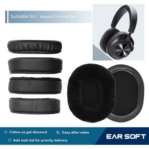 Earsoft Replacement Ear Pads Cushions for Bluedio T7 T6 T6S T6C Headphones Earphones Earmuff Case Sleeve Accessories