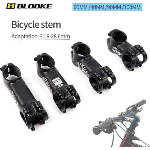 BLOOKE 80 90mm ±10 ±17 Degree Ultralight Alloy Stem For MTB Bicycle Handlebar 31.8mm Front Fork 28.6 Mountain Bike Cycling Parts