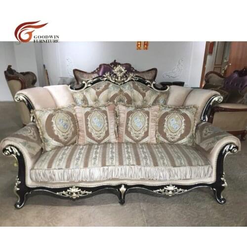 Wooden carved single sofa set chair of set sofa WA557