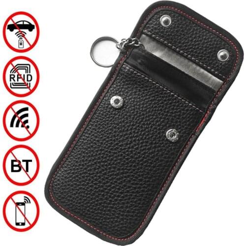 HOT Car Key Storage Case RFID Signal Blocker Case Bag Signal Blocking Shield Case Anti-hacking Protector Pocket Car Key Tool