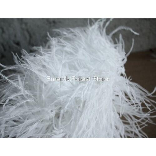 Creative feather decoration, long lace accessories, handmade diy costumes, stage skirt fabric