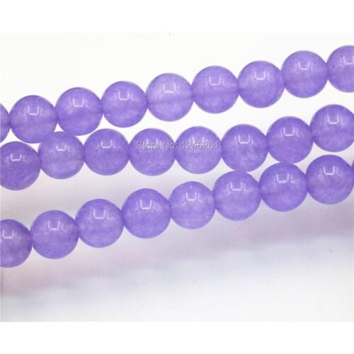 6mm 8mm 10mm 12mm Wholesale Purple Chalcedony Tourmaline Craft Loose DIY Round Beads Stone Women Jewelry Making Gifts Ornaments