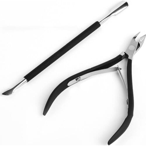 Cuticle Nipper Cuticle Trimmer With Cuticle Pusher Cuticle Remover Professional Stainless Steel Cuticle Cutter Manicure Tools