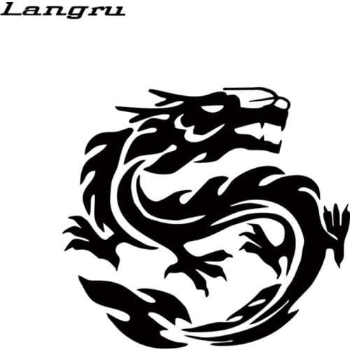 Langru Car Stying Chinese Dragon Car Stickers Windshield Decal Car Body Decals Bumper Stickers Jdm