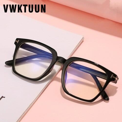 VWKTUUN Mens Eyeglass Frames Square Glasses Frame Light Comfortable Business Glasses Frames Anti Blue Light Glasses