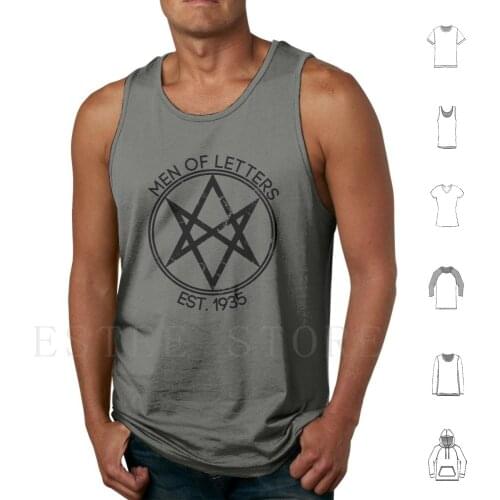 Men Of Letters-Supernatural Tank Tops Vest Sleeveless Men Of Letters Supernatural