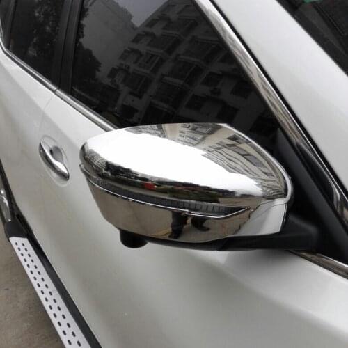 Car Rear view mirror coverCovers Chrome Decoration for Nissan Rogue X-Trail T32 Qashqai J11 2015 2016 2017 Car Styling