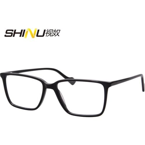 Lightweight Full Rimmed Eyewear Frame Male Female Eyeglasses Square Spectacle Frames Clear Lens Myopia Optical Glasses SH044