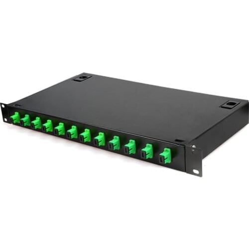 12 Port Fiber Patch Panel SC FC LC Pigtail ODF 1U Optical Fiber Terminal Box Optical Fiber Distribution Frame Factory wholesale
